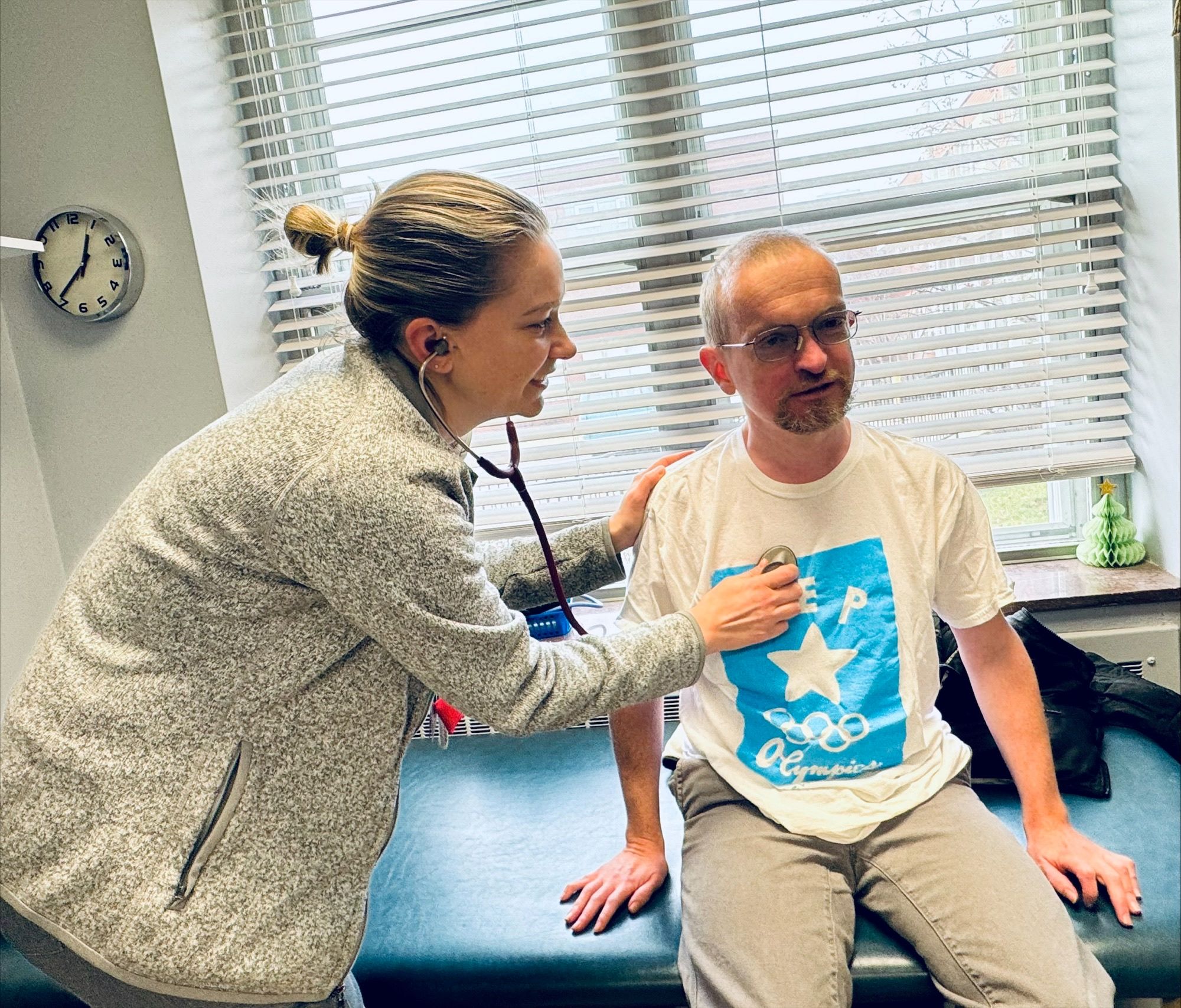 Steven and nurse Megan